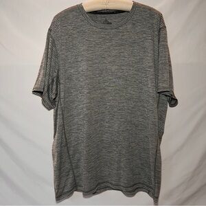 prAna Men’s Performance Tshirt - grey strip - size XL